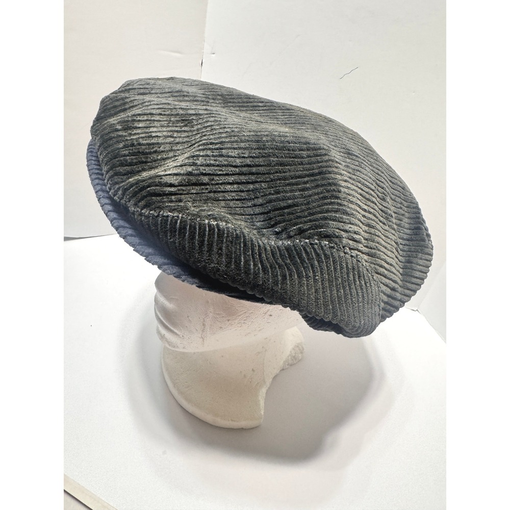 Vintage Country Gentleman Corduroy Newsboy Cap XL Gray Greek Fisherman Hat